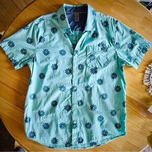 Hurley Men's Light Blue Button Down Shirt